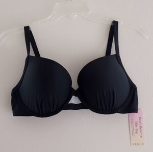 VENUS Enhancer Bra Black Bikini Top, size 34DD/32DDD/36D